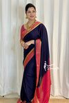 Mysore Navy Blue With Pink