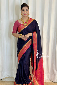  Mysore Navy Blue With Pink